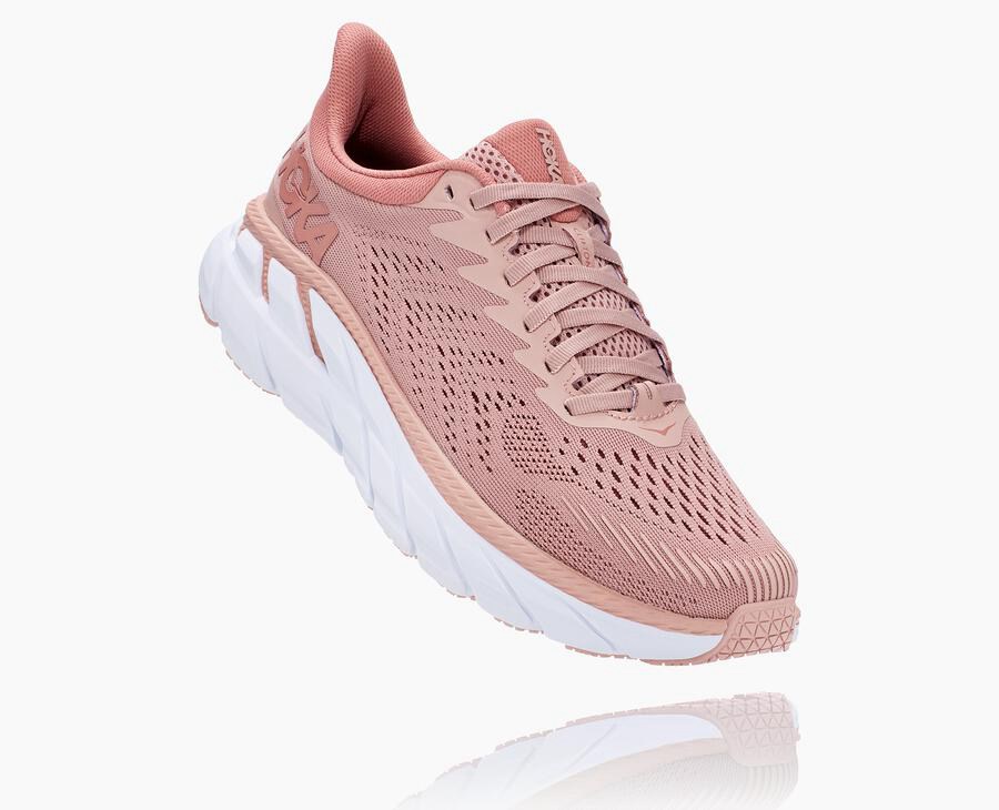 Hoka One One Tenisky Damske Ruzove - Clifton 7 - 80634-WIMF